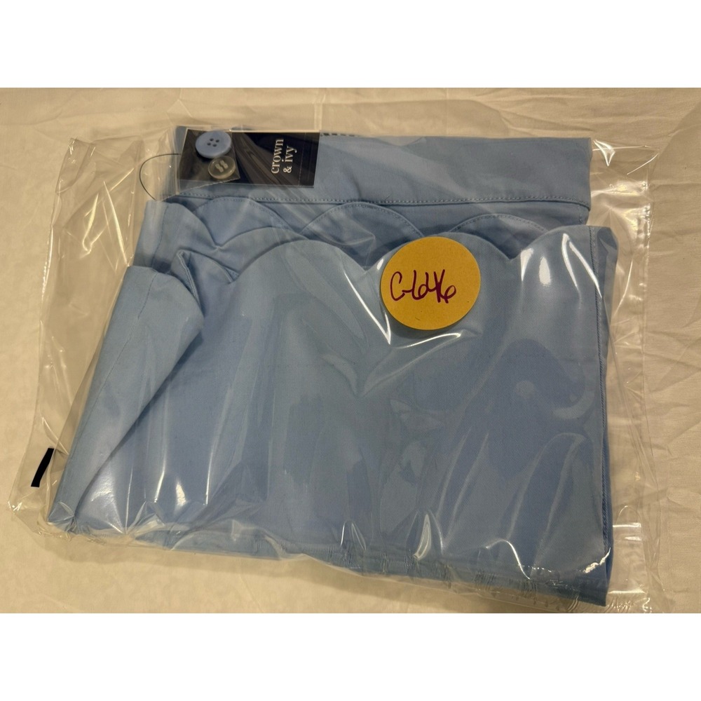 NWT Crown & Ivy‎ Skort Women's 14 Blue Scalloped Hem - Picture 9 of 9